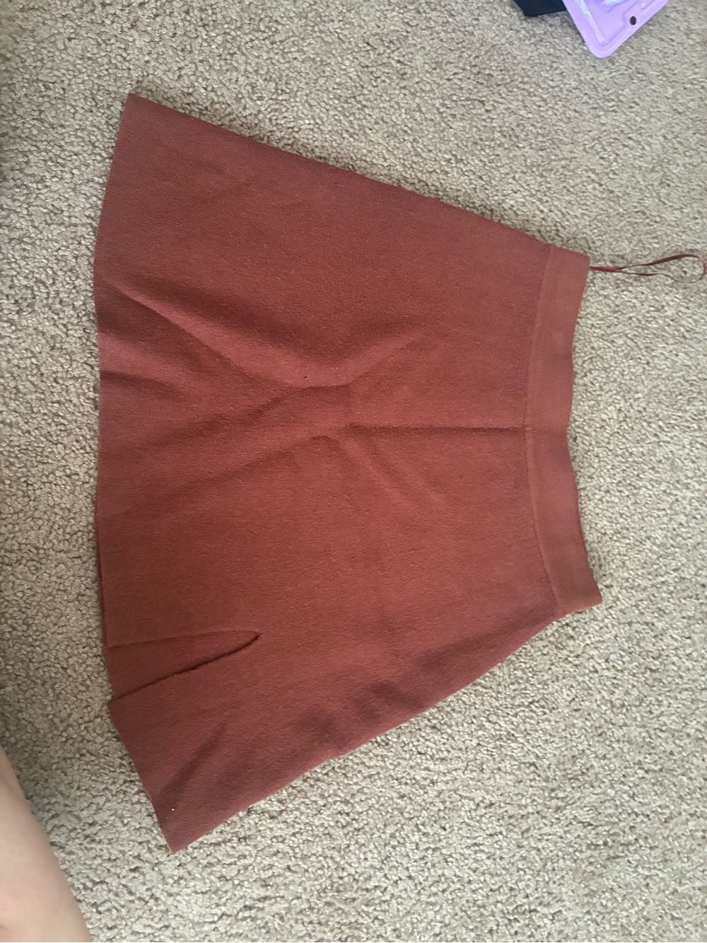 Altar'd State Rust Brown Knit Circle Skirt